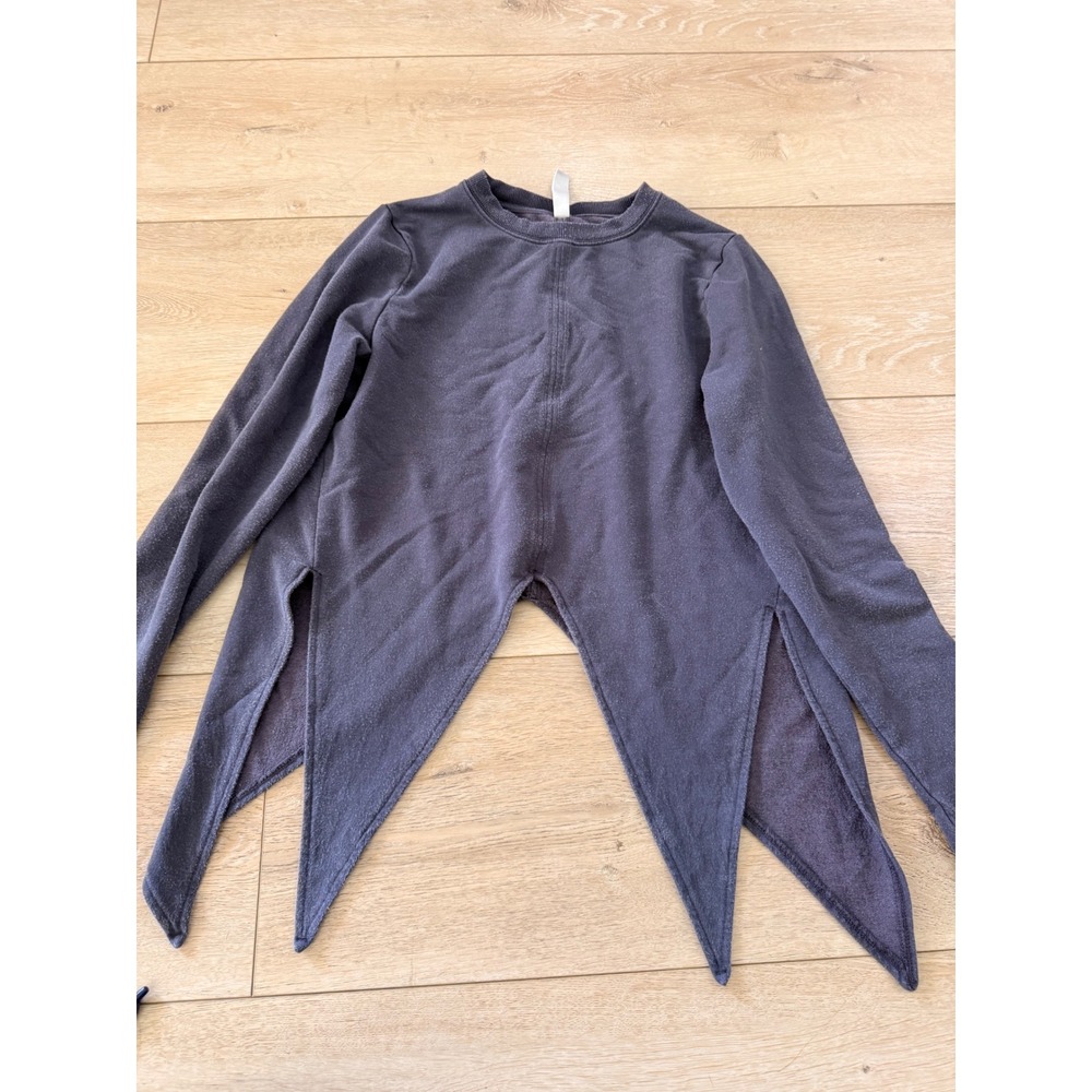 Athleta Womens Gray Multi Tie Wrap  Sweatshirt French Terry Pullover Size M 259